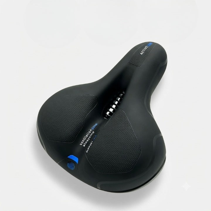 Ergonomischer Fahrradsattel mit Polsterung und Reflektorstreifen