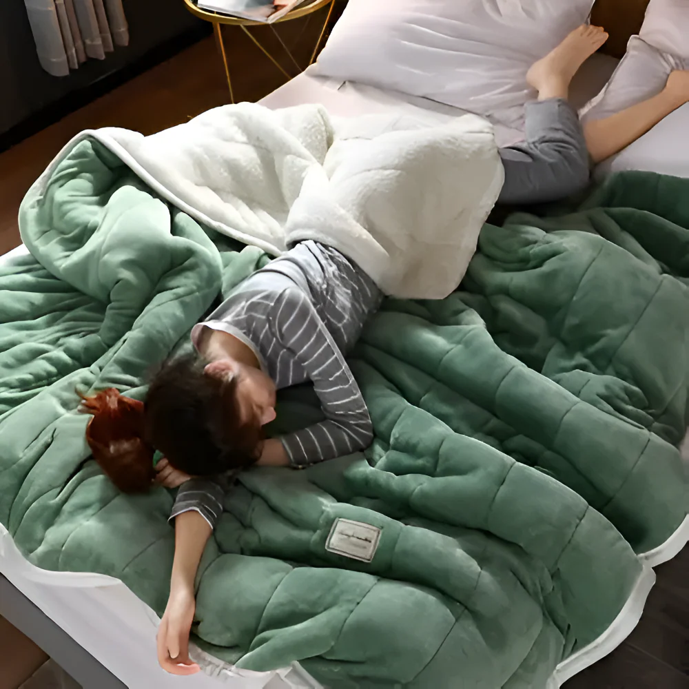 Gewichtsdecke mit Sherpa Fleece – Weiche Schwere Decke für Entspannung