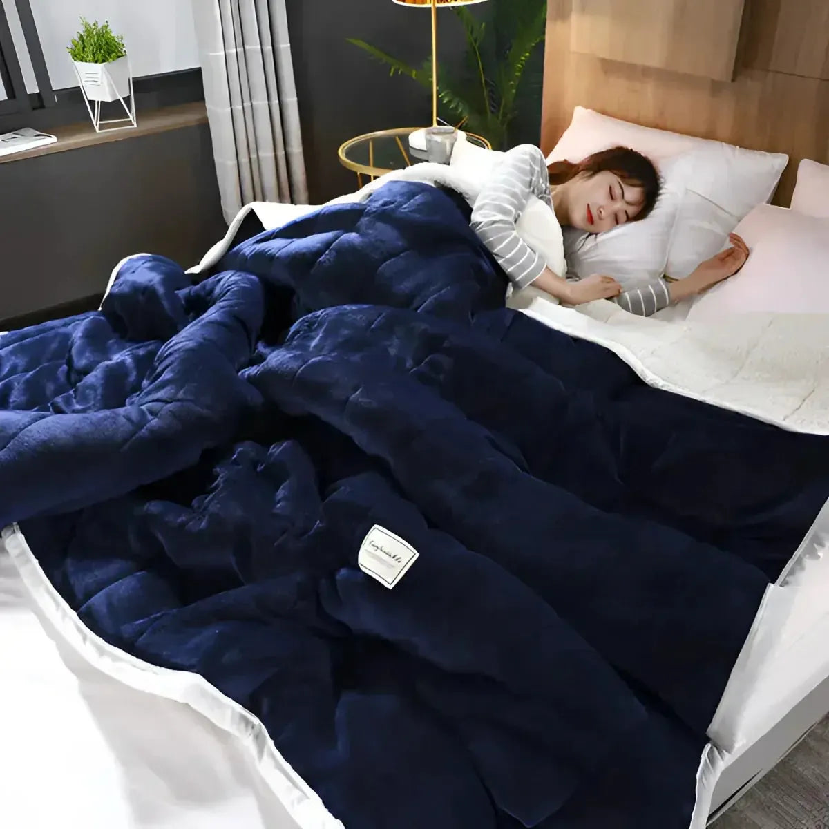 Gewichtsdecke mit Sherpa Fleece – Weiche Schwere Decke für Entspannung