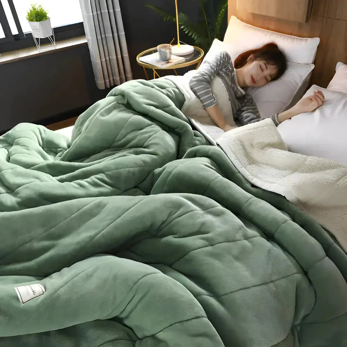 Gewichtsdecke mit Sherpa Fleece – Weiche Schwere Decke für Entspannung
