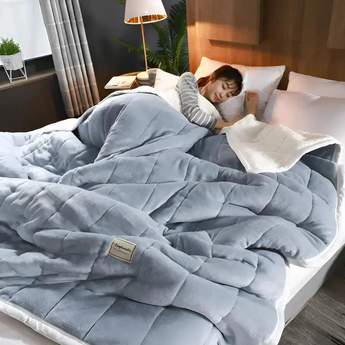 Gewichtsdecke mit Sherpa Fleece – Weiche Schwere Decke für Entspannung