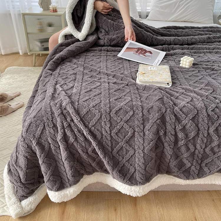 Weighted blanket with Sherpa - Warm weighted blanket for better sleep