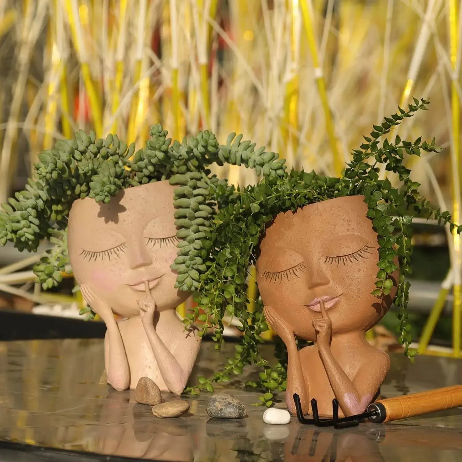 Grüne Oase Sukkulente Gesicht-Pflanzer product image 6