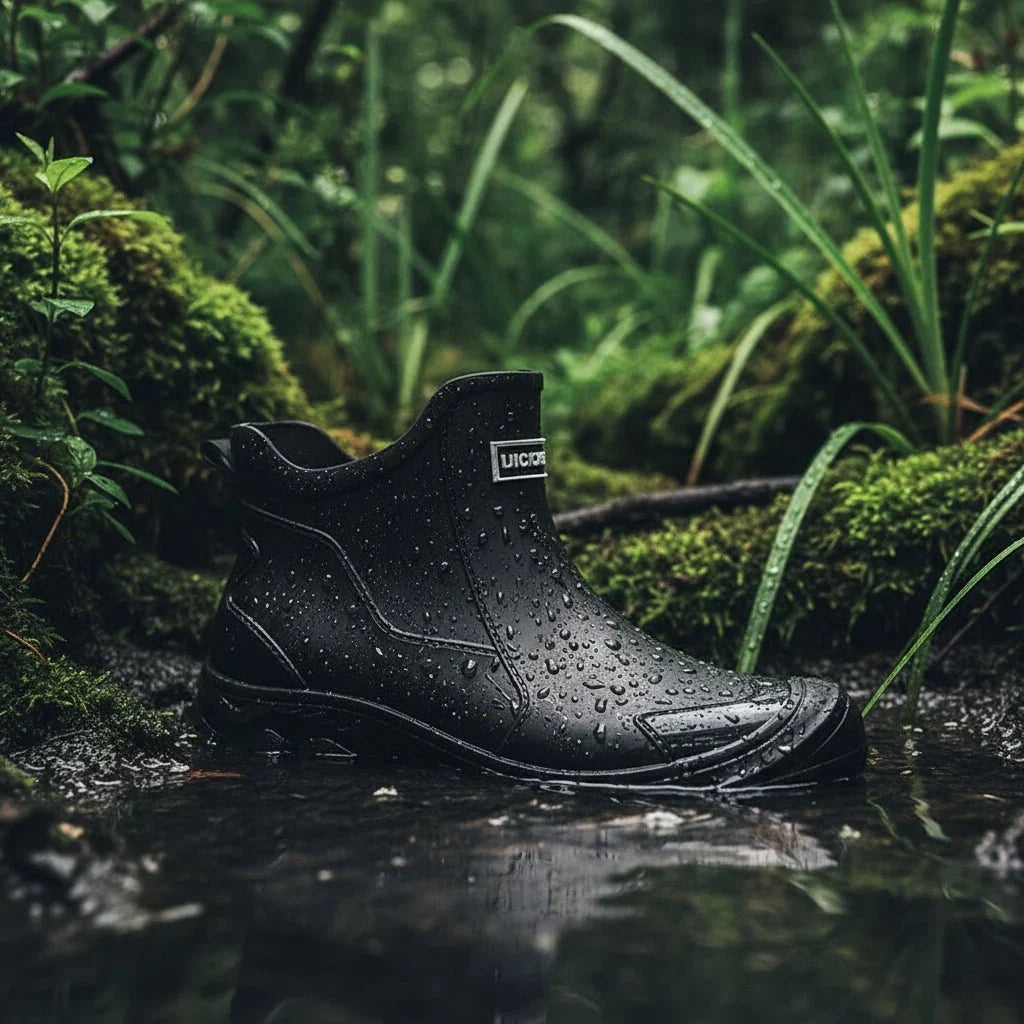 Ankle-High Rain Boots – Water-Repellent and Non-Slip