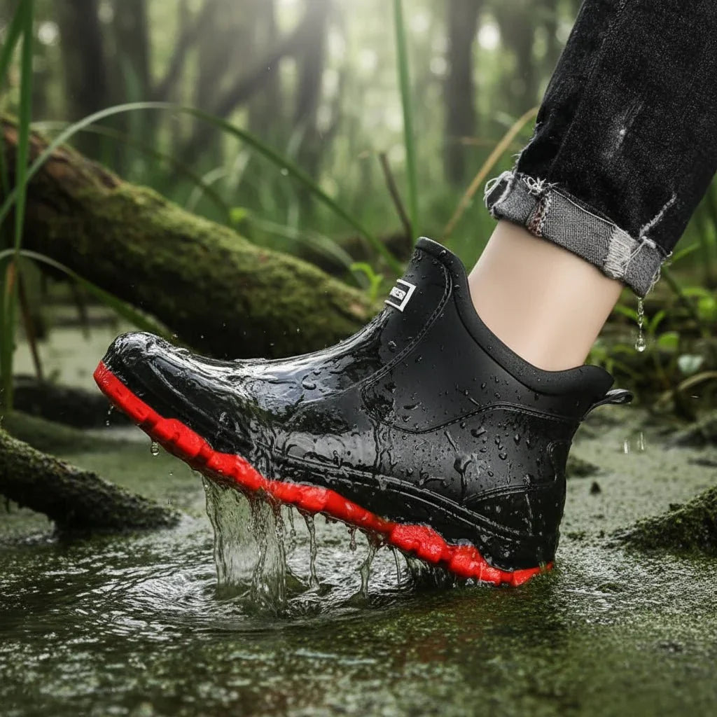 Ankle-High Rain Boots – Water-Repellent and Non-Slip