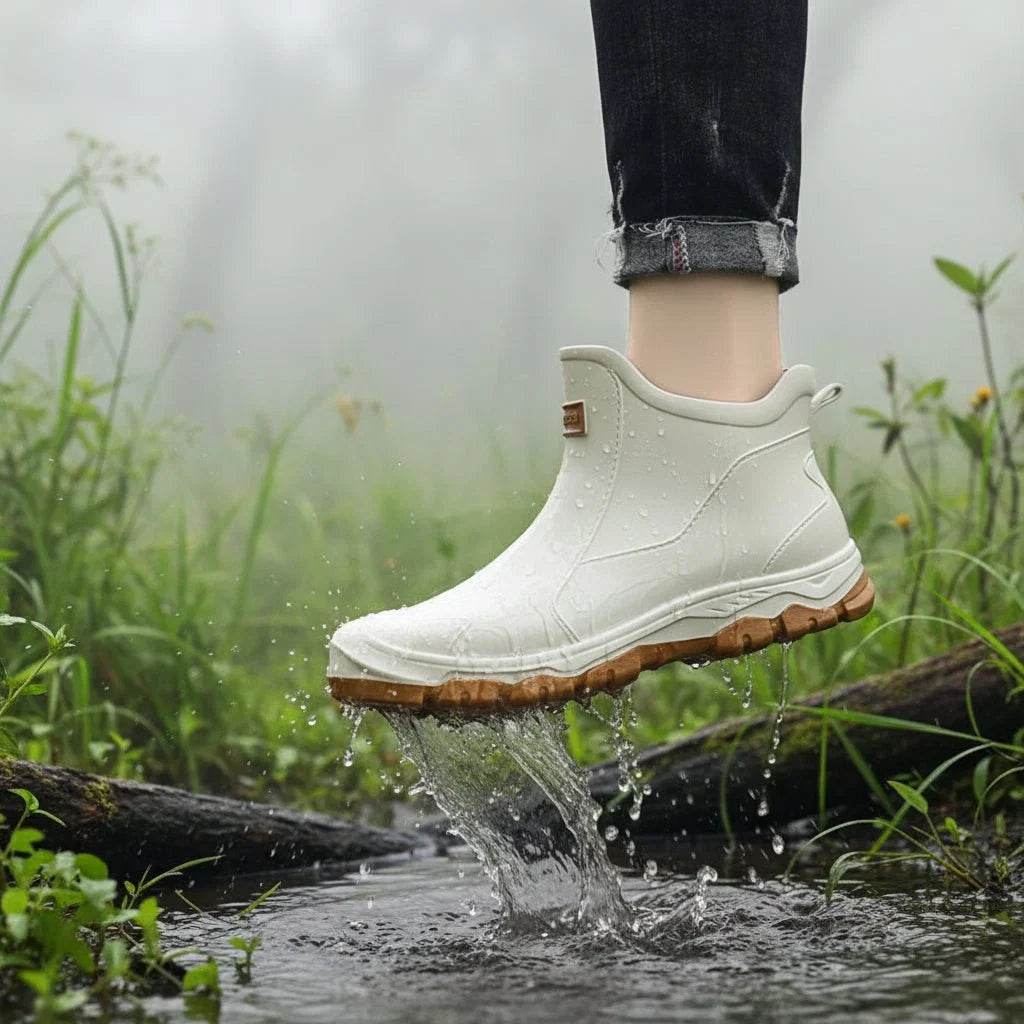Ankle-High Rain Boots – Water-Repellent and Non-Slip