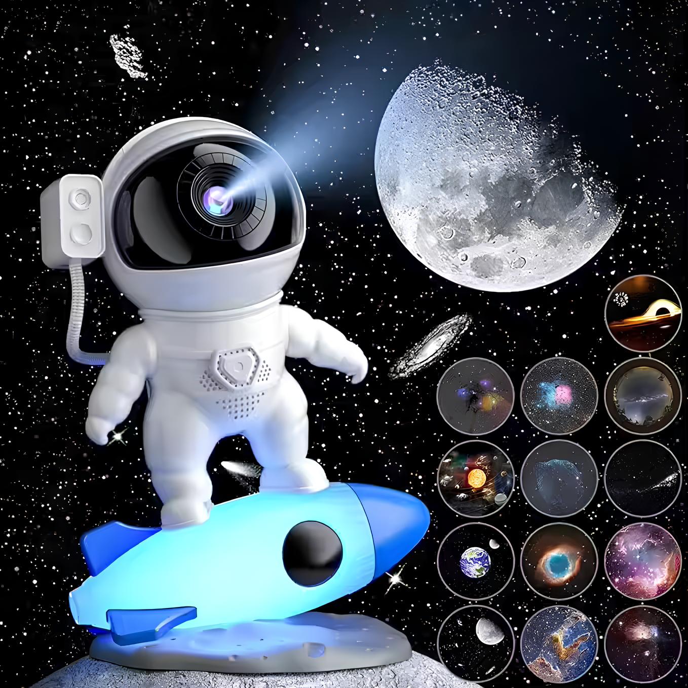 Sternenhimmel Projektor Lampe mit 4K Galaxieprojektion und Raketendesign