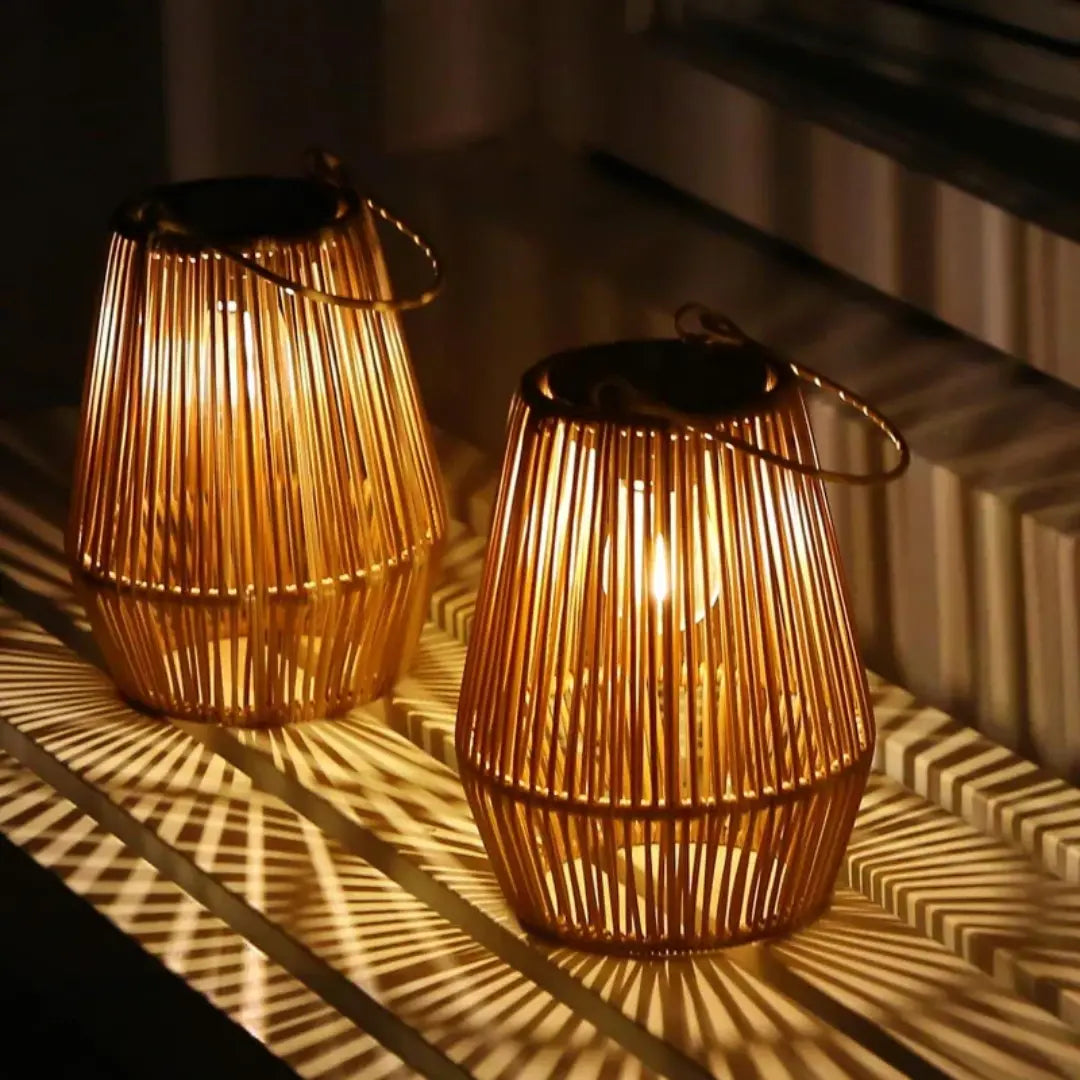 Rattan-Solarlaterne – Wasserdichtes LED-Licht für Garten & Terrasse product image 5