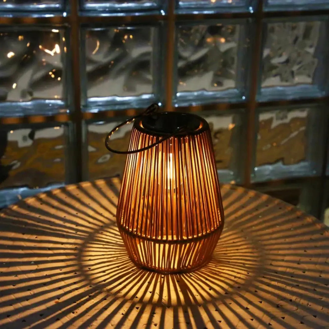 Rattan-Solarlaterne – Wasserdichtes LED-Licht für Garten & Terrasse product image 6