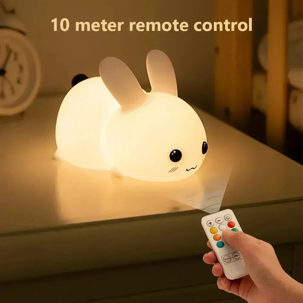 Hasen Nachtlicht mit Farbwechsel LED und Fernbedienung