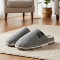 Men's slippers with plush lining - warm, non-slip, and comfortable