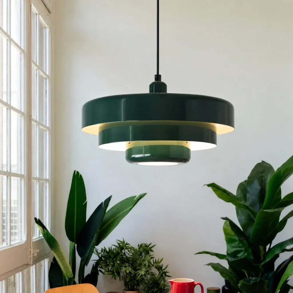 Three-Layer Disc Pendant Light in Macaron Design