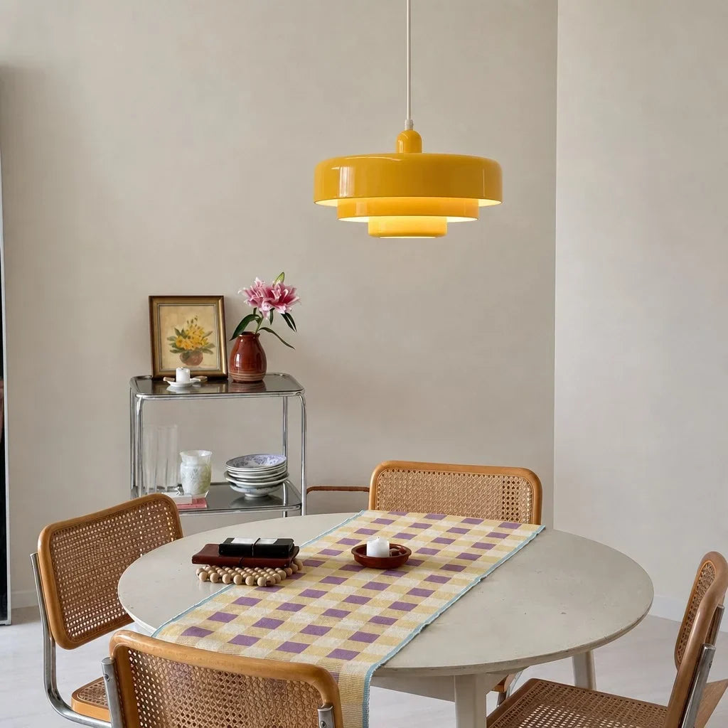 Three-Layer Disc Pendant Light in Macaron Design