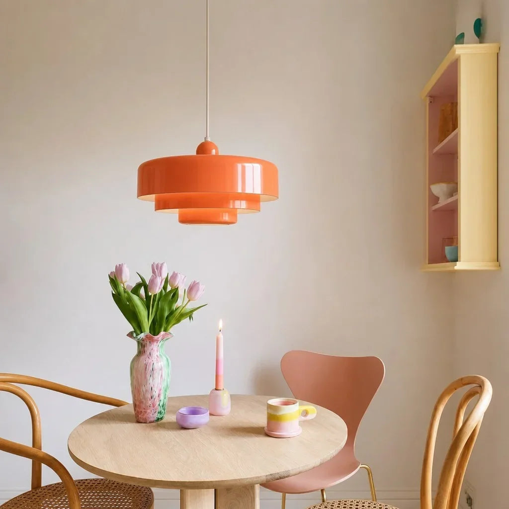 Three-Layer Disc Pendant Light in Macaron Design