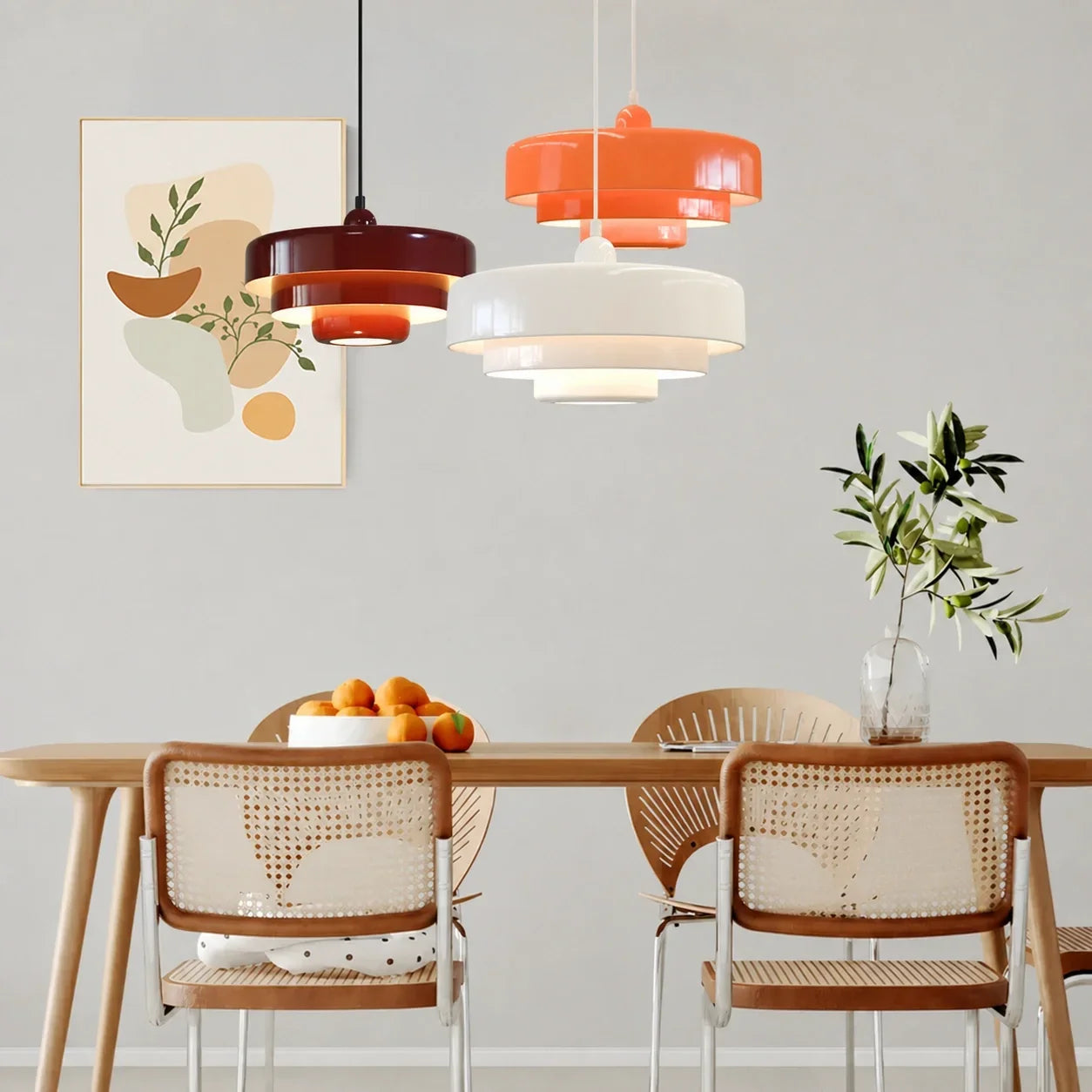 Three-Layer Disc Pendant Light in Macaron Design