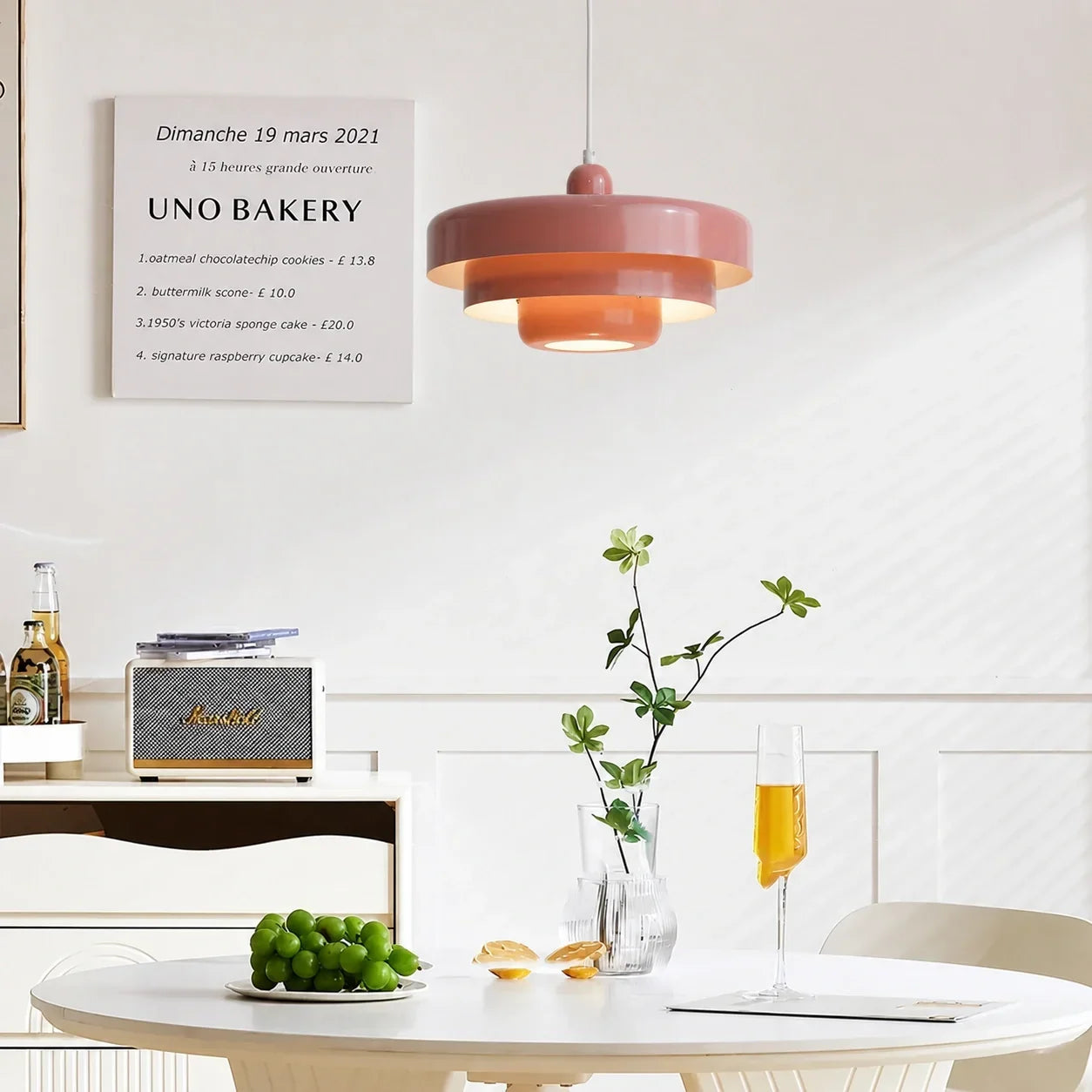 Three-Layer Disc Pendant Light in Macaron Design