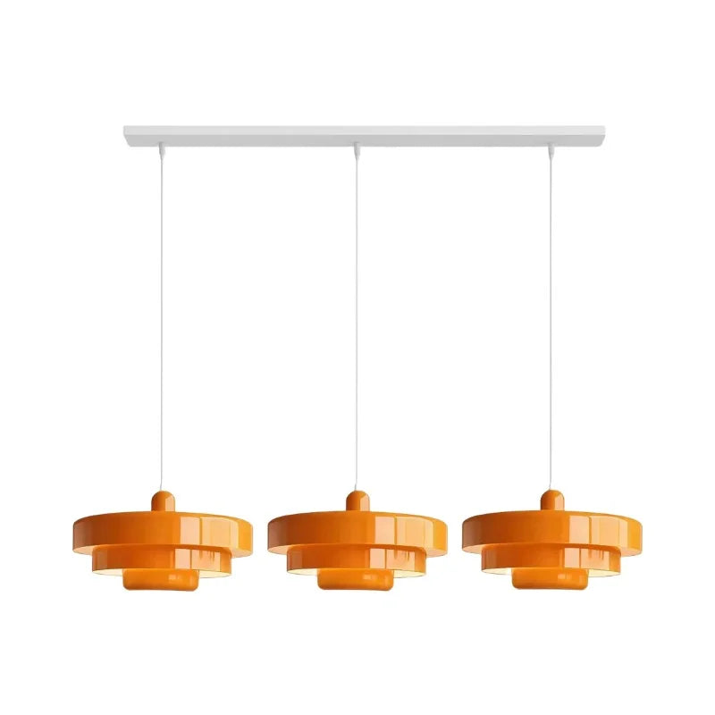 Three-Layer Disc Pendant Light in Macaron Design