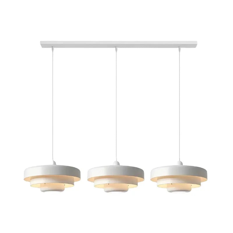 Three-Layer Disc Pendant Light in Macaron Design