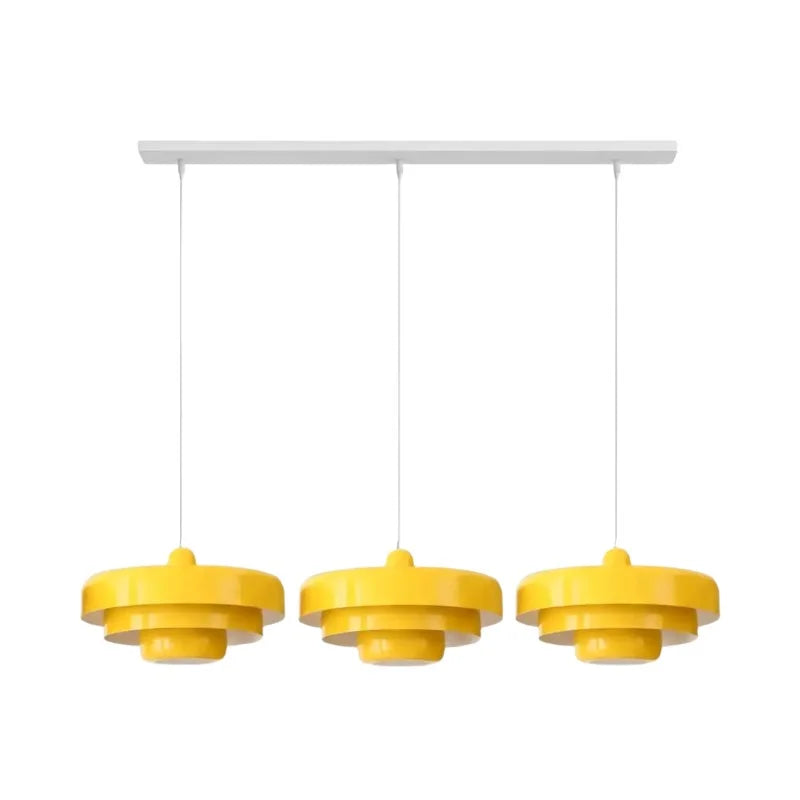 Three-Layer Disc Pendant Light in Macaron Design