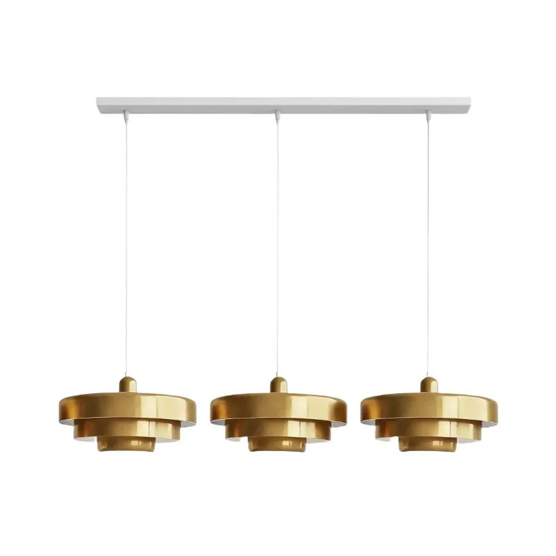 Three-Layer Disc Pendant Light in Macaron Design