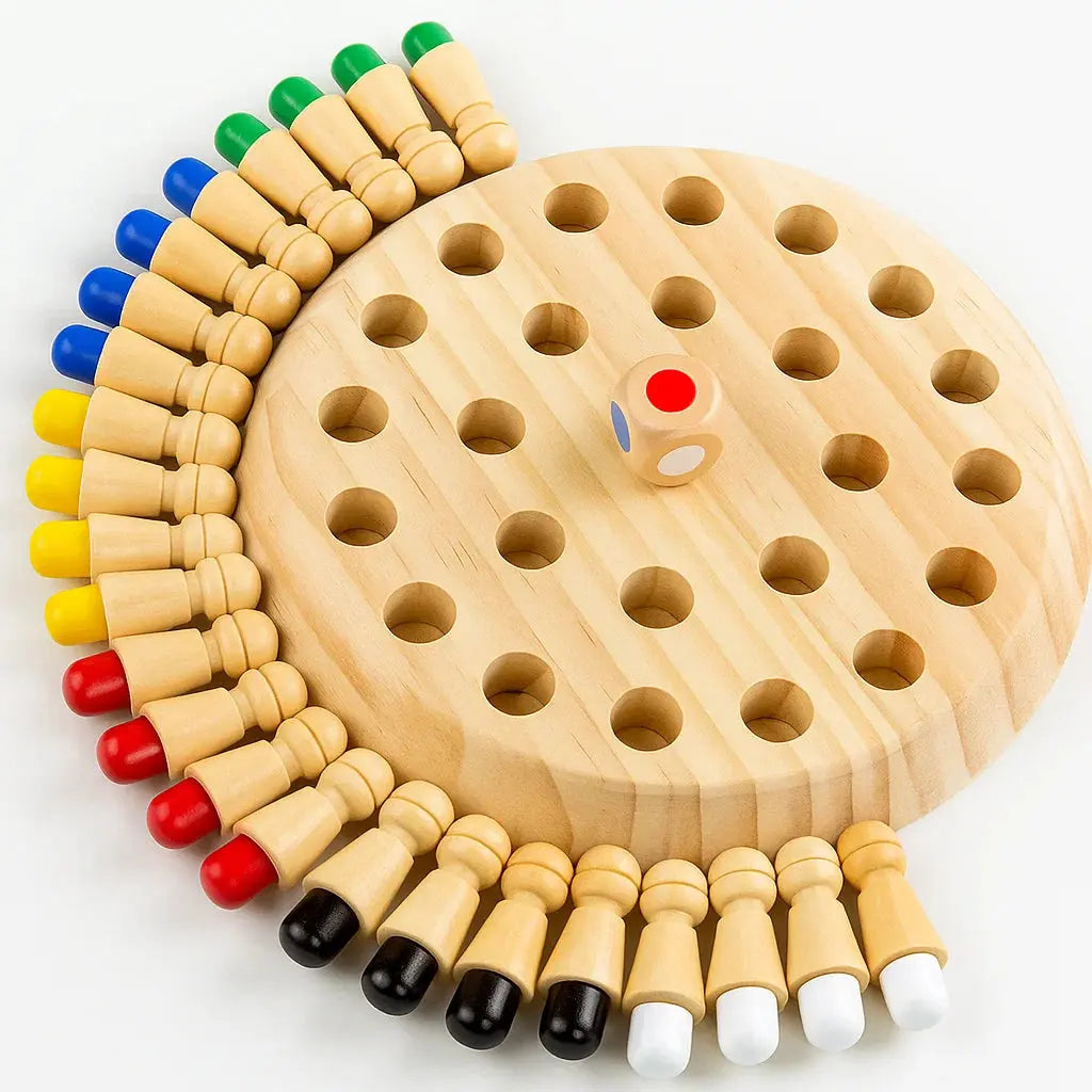 Holz-Memory-Spiel — Denkspiel zur Förderung von Gedächtnis und Koordination product image 1