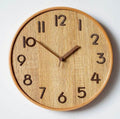 Wooden wall clock in a natural design – silent and minimalist