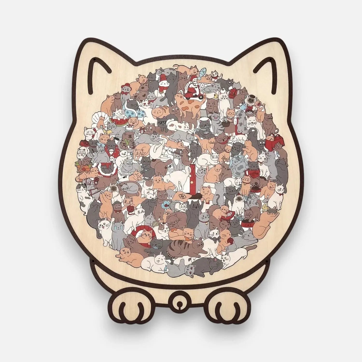 Holzpuzzle Katze 135 Teile Dekoratives Puzzle Set product image 7