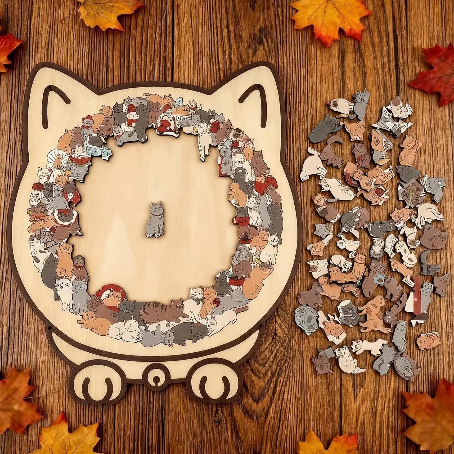Holzpuzzle Katze 135 Teile Dekoratives Puzzle Set product image 3