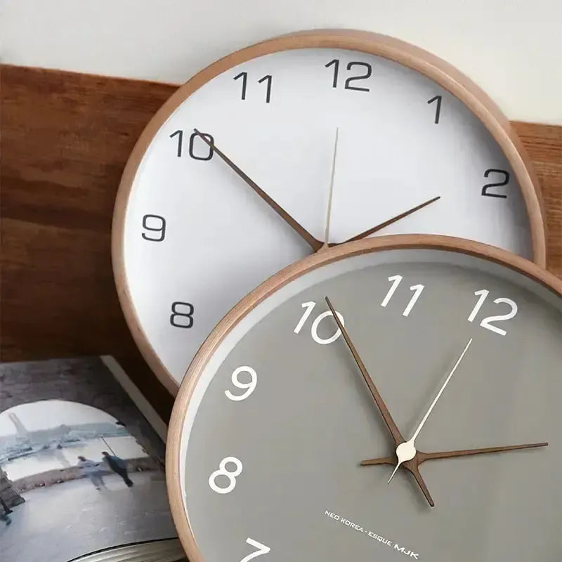 Holzwanduhr mit lautlosem Quarzwerk – minimalistisches Design