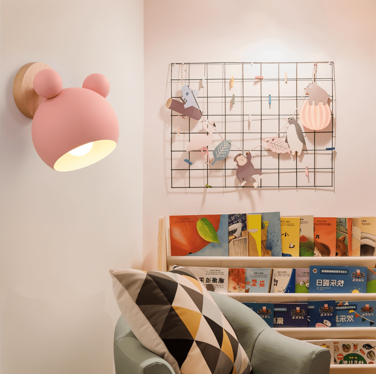 Macaron wall light with swivel function for atmospheric lighting
