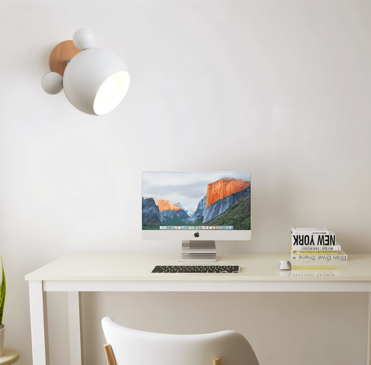 Macaron wall light with swivel function for atmospheric lighting