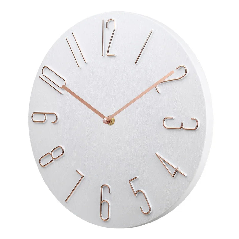 Lautlose Wanduhr mit Quarzwerk – minimalistisches Design