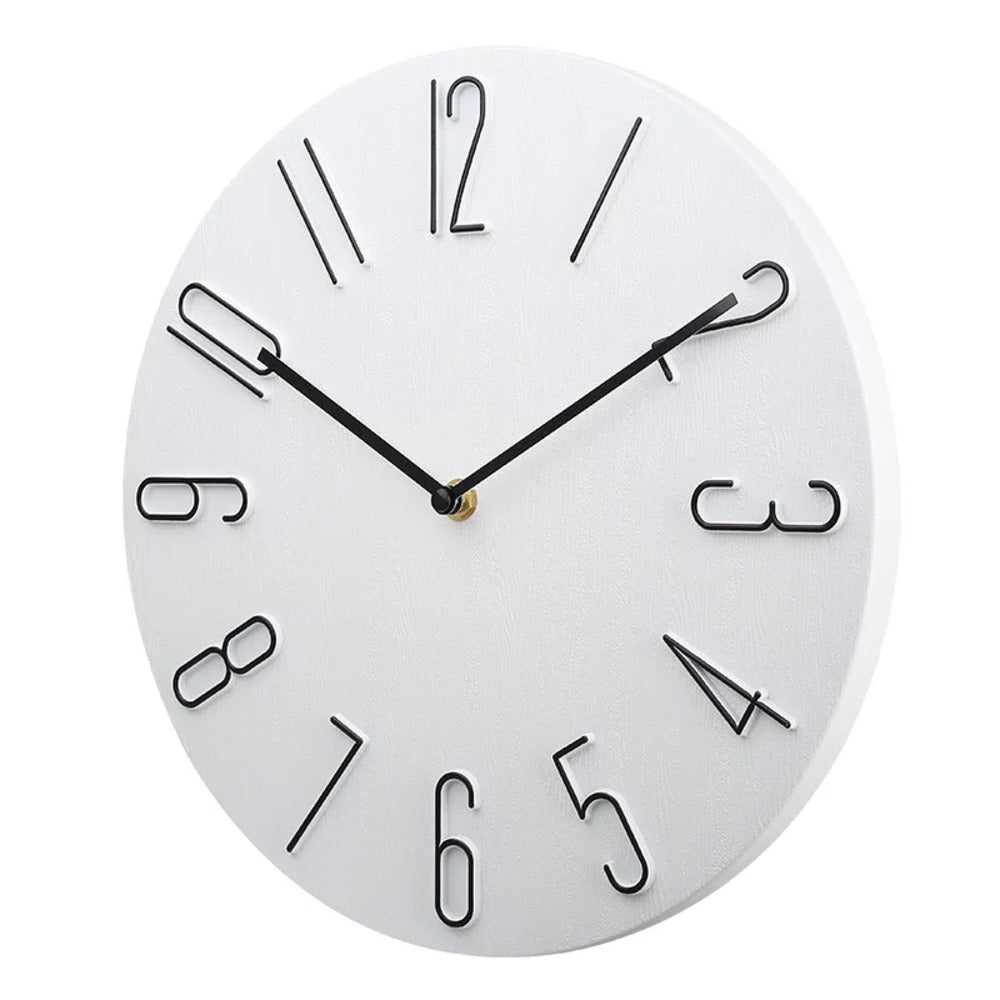 Lautlose Wanduhr mit Quarzwerk – minimalistisches Design