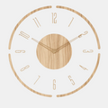 Lautlose Wanduhr aus Holz und Acryl – modernes Design Ø 35 cm