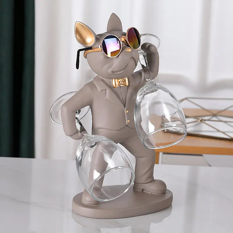 Weinglashalter Hunde-Figur – Handgefertigte Tischdekoration product image 7