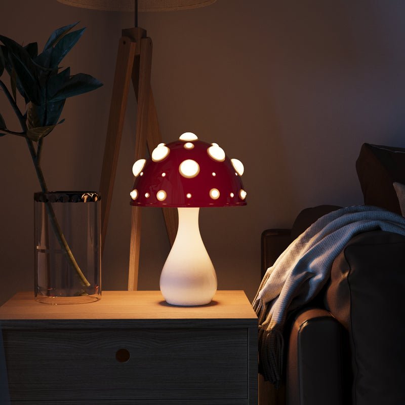 LED Tischlampe Pilzform – warme Stimmungsbeleuchtung für Zuhause