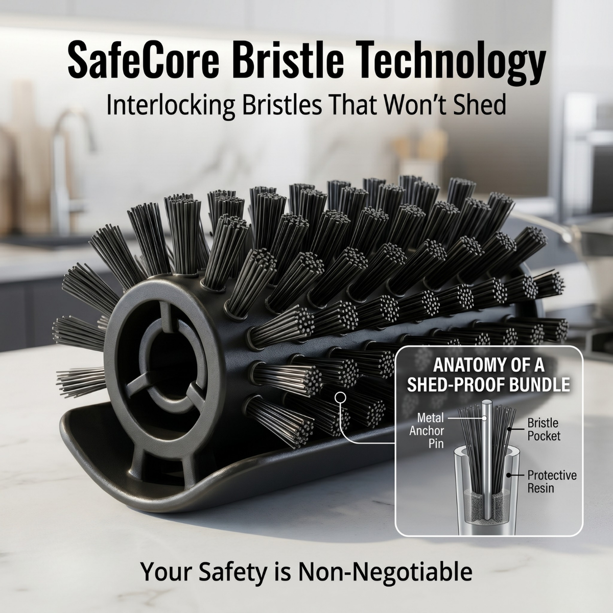 Electric grill brush - clean the grill grate quickly and safely