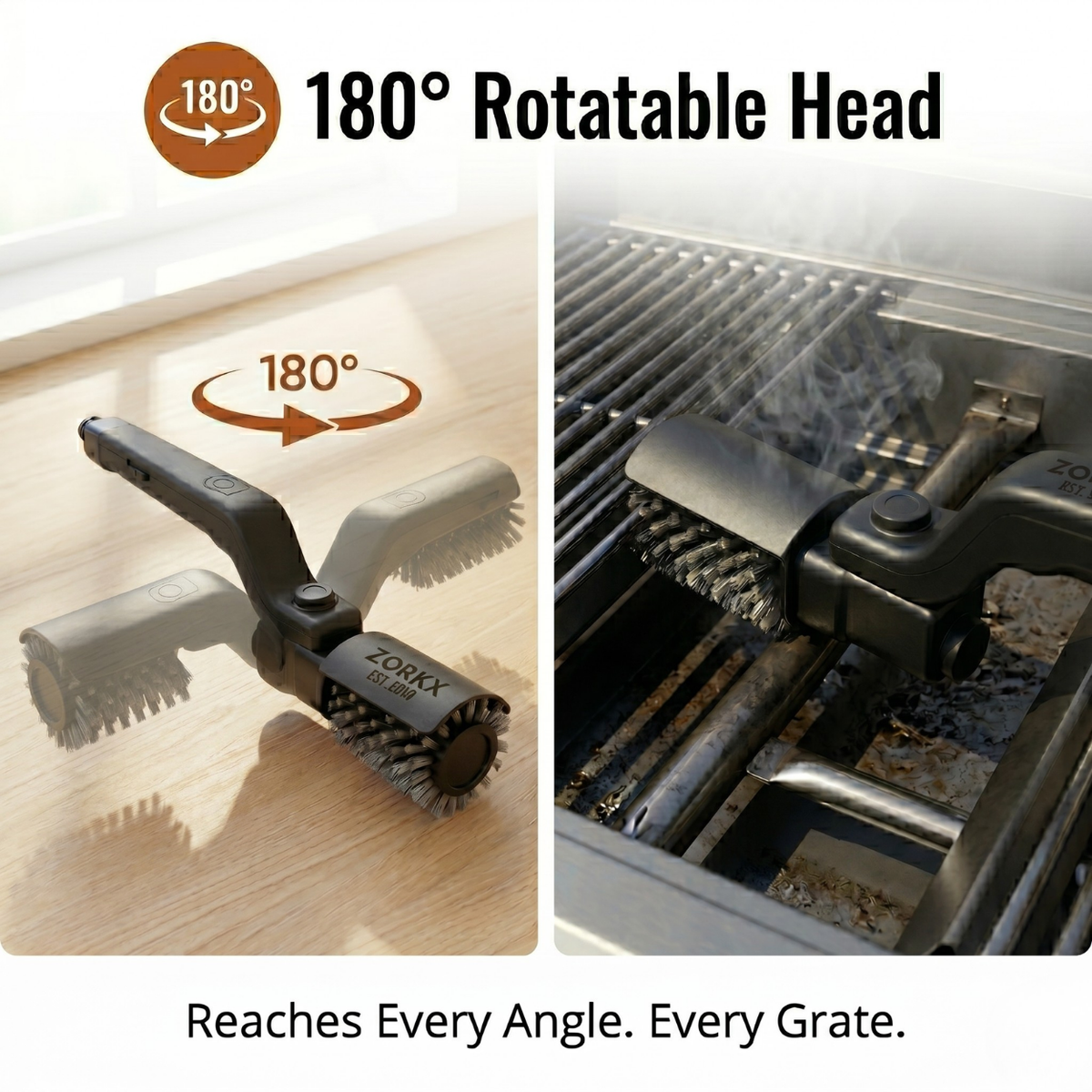 Electric grill brush - clean the grill grate quickly and safely