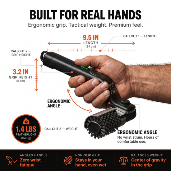 Electric grill brush - clean the grill grate quickly and safely