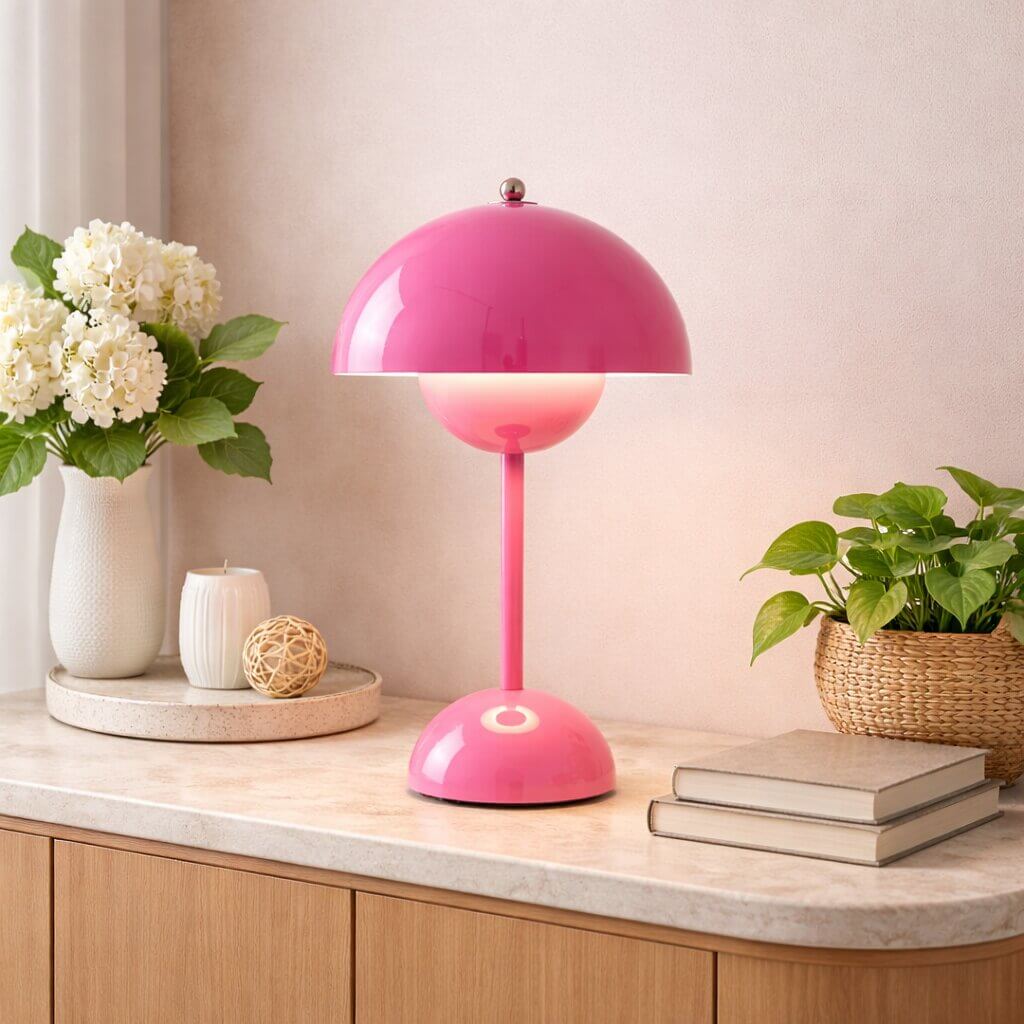 Cordless LED table lamp with battery - dimmable, warm white light