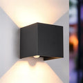 Wireless wall lamp with motion sensor and cube-shaped design