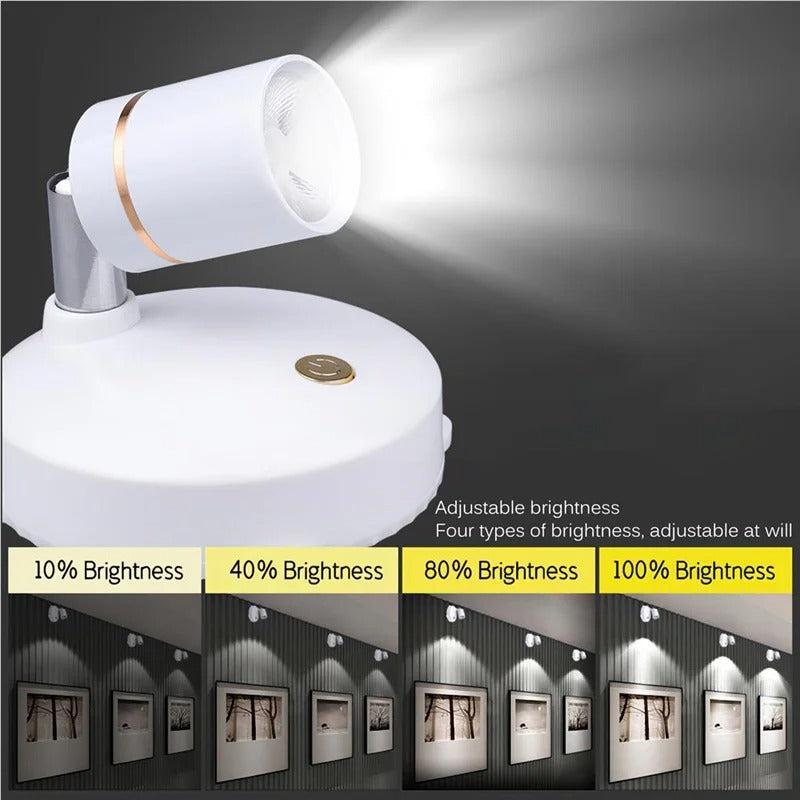 Kabelloser LED-Strahler mit Dimmfunktion und Fernbedienung