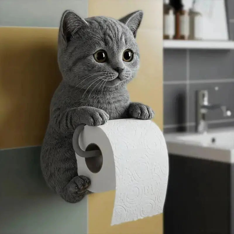 Katzen-Toilettenpapierhalter aus Harz product image 1