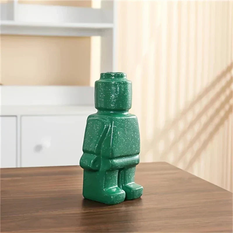 Vase im Bauklotz Design – moderne Dekoration für Innenräume