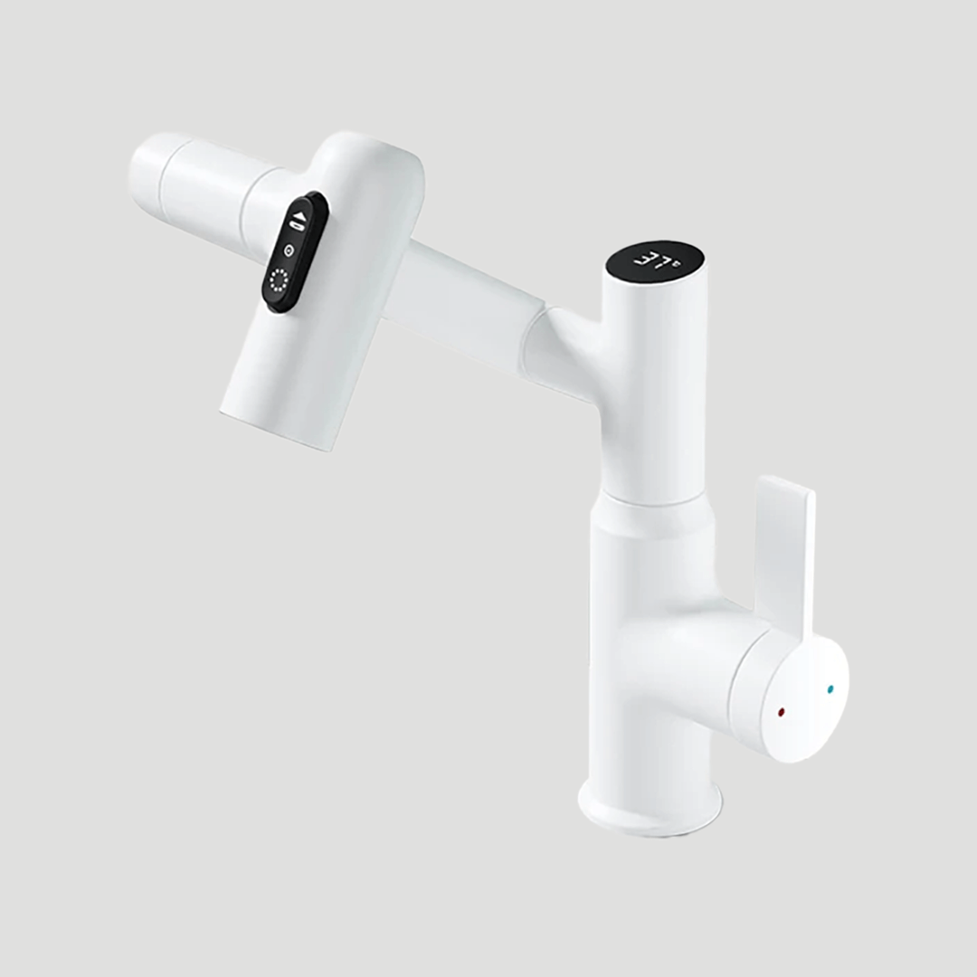 360° Swivel Kitchen Faucet with Temperature Display and Height Adjustment