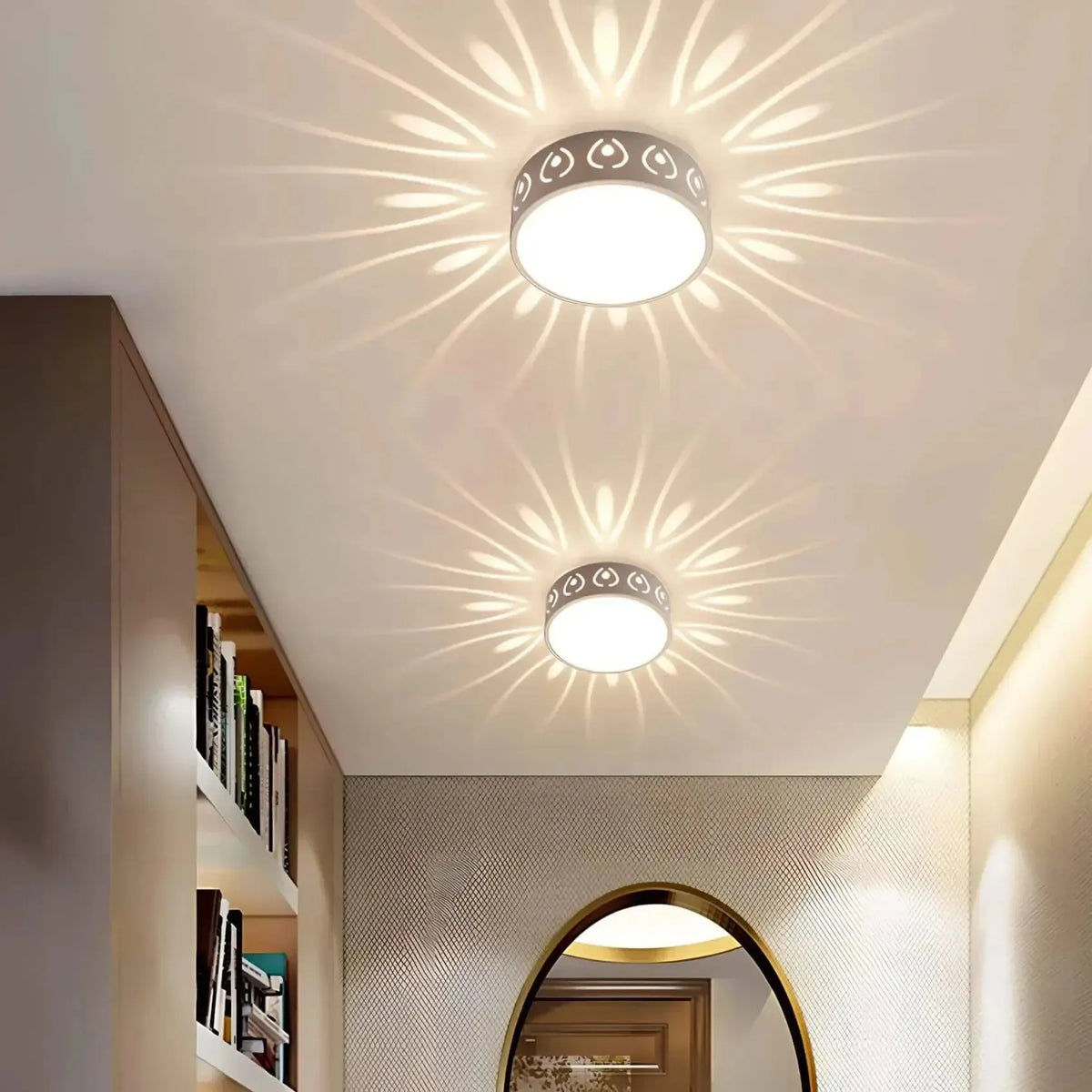 LED Deckenleuchte Kristall Acryl mit dekorativem Lichtmuster