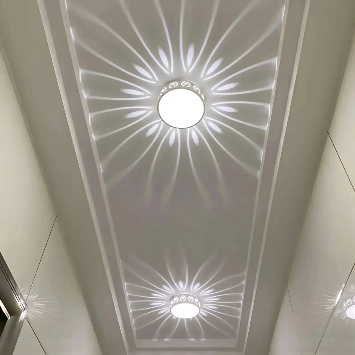 LED Deckenleuchte Kristall Acryl mit dekorativem Lichtmuster