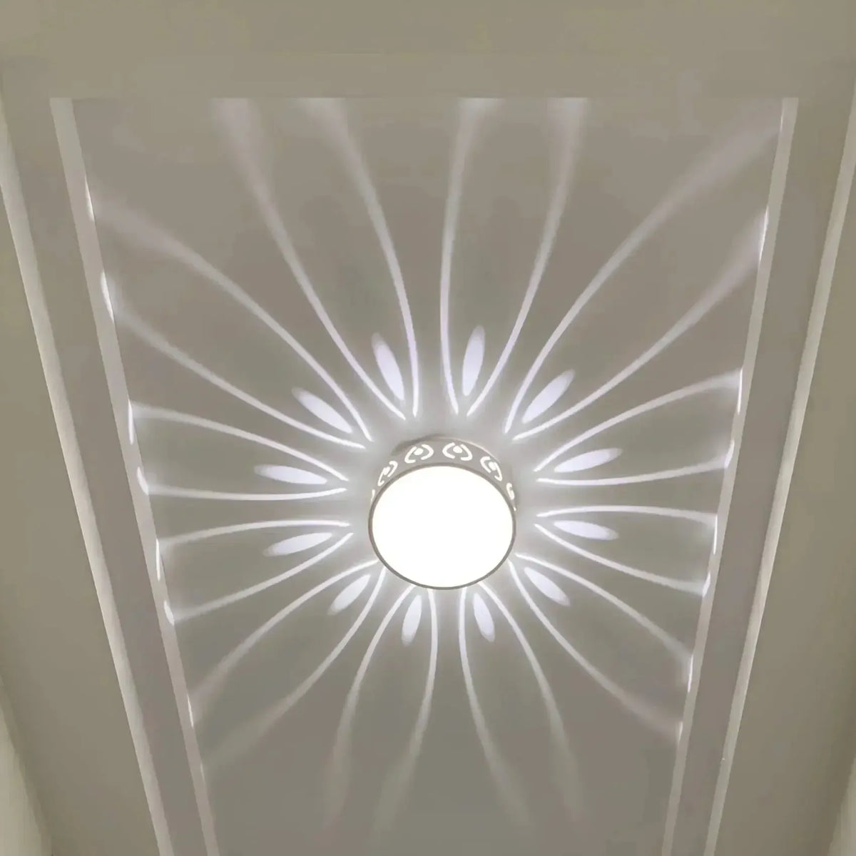 LED Deckenleuchte Kristall Acryl mit dekorativem Lichtmuster