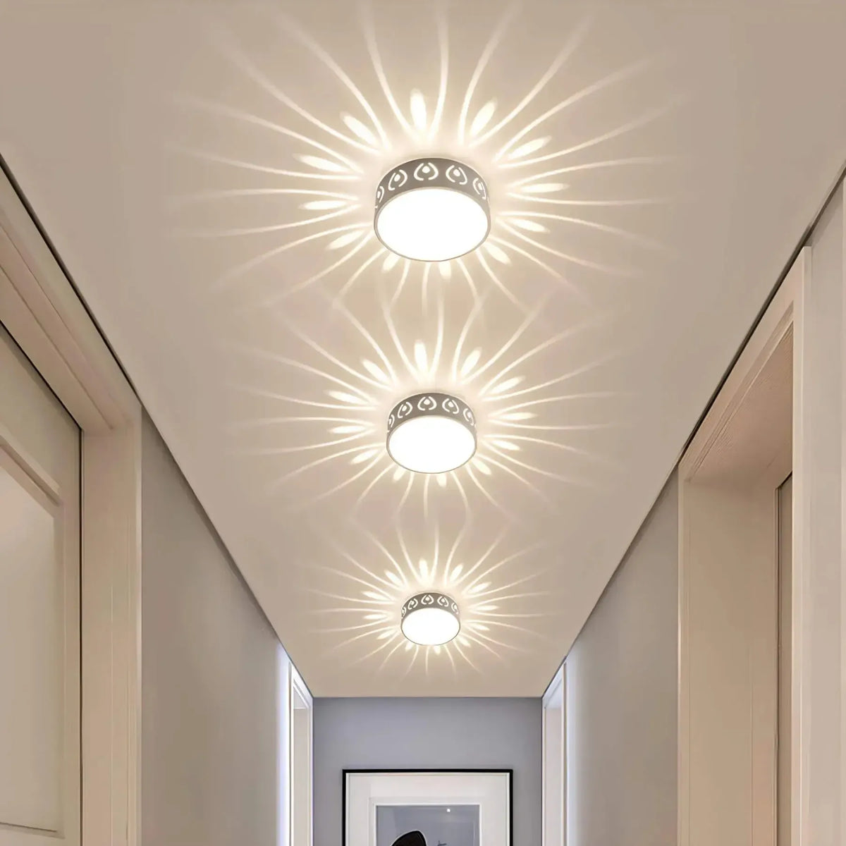 LED Deckenleuchte Kristall Acryl mit dekorativem Lichtmuster