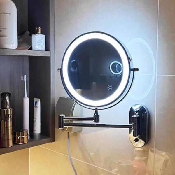 LED Schminkspiegel mit Vergrößerung und USB-Aufladung